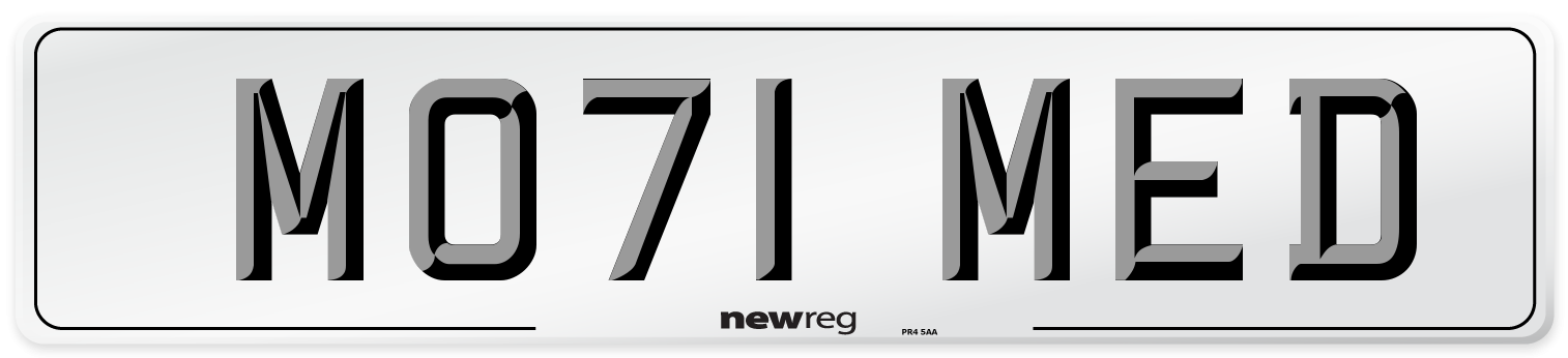MO71 MED Number Plate from New Reg